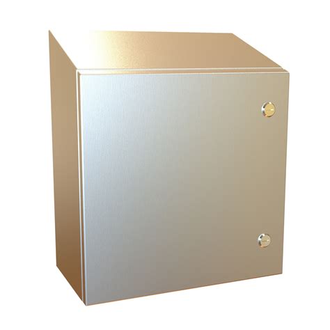 Type 4X Stainless Steel Wallmount Enclosure w/ Sloped Top